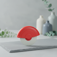 UJ-KT385 Coupe-pizza professionnel en plastique de forme ronde Couteau à pizza en plastique