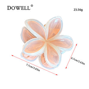 DOWELL - Accesorio para el Cabello al por Mayor, Color Degradado Tipo Caramelo, para Mujeres y Niñas, Forma de Plumeria, Pinza de Plástico para el Cabello - Product Image 2