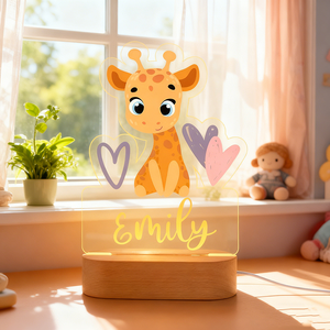 Veilleuse LED à lumière blanche chaude alimentée par USB avec base en bois au design de dessin animé moderne, forme ovale pour une utilisation en chambre à coucher - Product Image 5