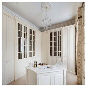 Armoire de chambre à coucher avec miroir de dressing complet, meubles en bois modulaires modernes, dressing avec tiroir pour rangement - Product Image 3