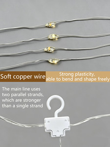 ไฟม่าน LED 5V USB, ไฟประดับตกแต่งภายในห้องแบบแรงดันต่ำ - Product Image 2