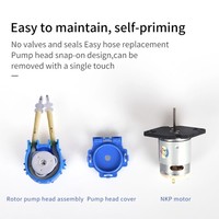 Pompe doseuse Kamoer NKP bon marché, qualité alimentaire, 12V DC, mini pompes péristaltiques pour la mesure chimique, équipement de nettoyage