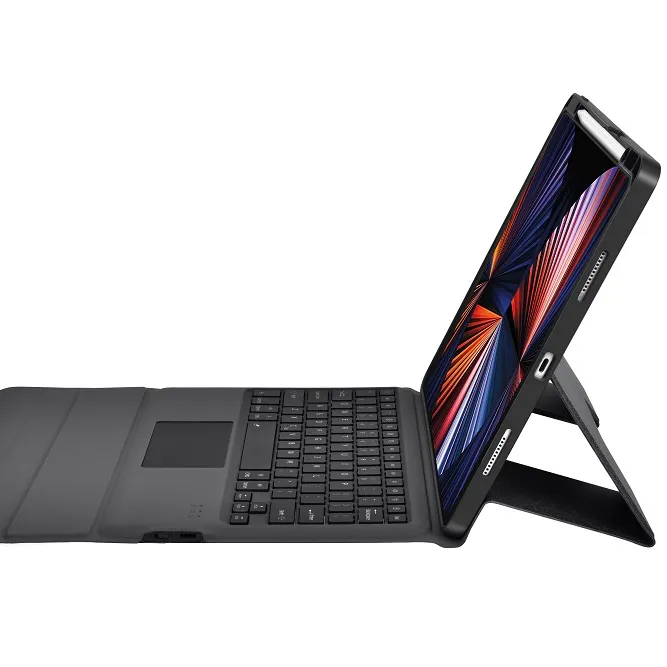 OEM robustes Folio-Etui mit integrierter Tastatur für iPad Pro 12.9 12 9 2018-2022 Trackpad RGB hintergrundbeleuchtung Ledertasche Teclado