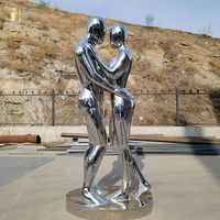 Haute qualité parc extérieur en acier inoxydable Art Figure Statue Sculpture de jardin à vendre