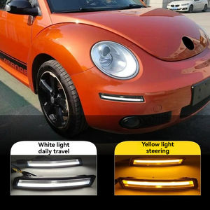 Pour Volkswagen Beetle 2006-2010, modification des feux de jour à LED, clignotants de pare-chocs avant, feux antibrouillard jaunes - Product Image 1
