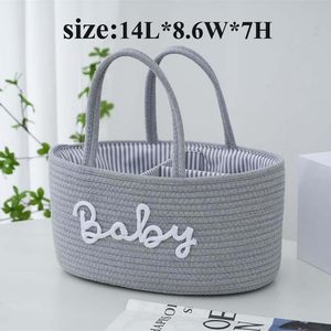 Custom Pattern Modern Cotton Rope Folding Diaper Basket Dry Wet Separation Storage with Removable Lining for Laundry Use - Product Image 3