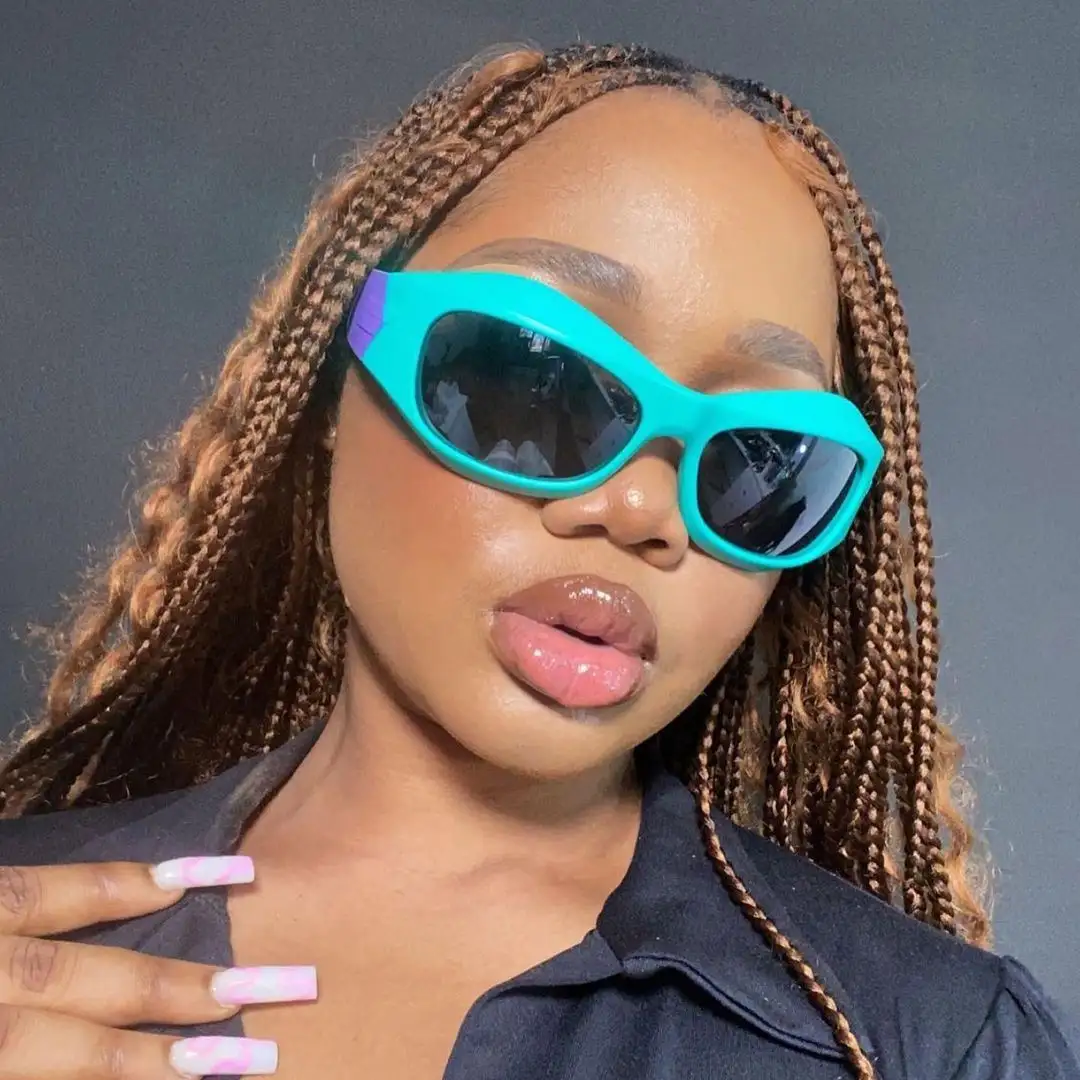 2023 New Arriving Punk Sunglasses Y2K Oversized Square Sun Glasses Outdoor Cycling Wind Proof Glasses Hiphop Fashion Eyewear