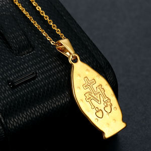 Collar <span class=keywords><strong>de</strong></span> la <span class=keywords><strong>Virgen</strong></span> María <span class=keywords><strong>de</strong></span> <span class=keywords><strong>Guadalupe</strong></span>, chapado en oro, <span class=keywords><strong>de</strong></span> 33 mm, Olivia, collar religioso cristiano con colgante <span class=keywords><strong>de</strong></span> la <span class=keywords><strong>Virgen</strong></span> María - Product Image 3