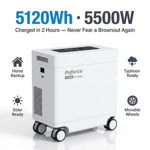 5120Wh Portable Power Station 5500W <b>Solar</b> <b>Generator</b> Home Backup for Brownouts Fast Charge 2 Hours Philippines 5120Wh Keep Your H - Product Image 2