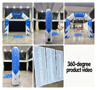 Arche publicitaire gonflable personnalisée avec bannières, arche gonflable résistante au vent en Oxford, arche de départ/arrivée, arco inflable personalizado