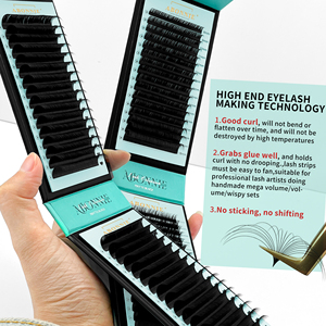 Abonnie Dark Fluffy Extensions de cils individuels 0.02 0.03 0.05 0.07 Private Label Volume Cils C D CC DD J U L M Plateaux de volume - Product Image 6