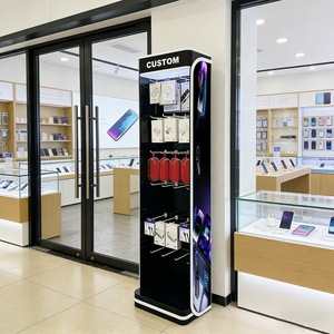 Exhibidor Acrílico LED con Diseño Personalizado, Vitrina con Cerradura y Estantes para Accesorios <span class=keywords><strong>de</strong></span> Telefonía Móvil - Product Image 1