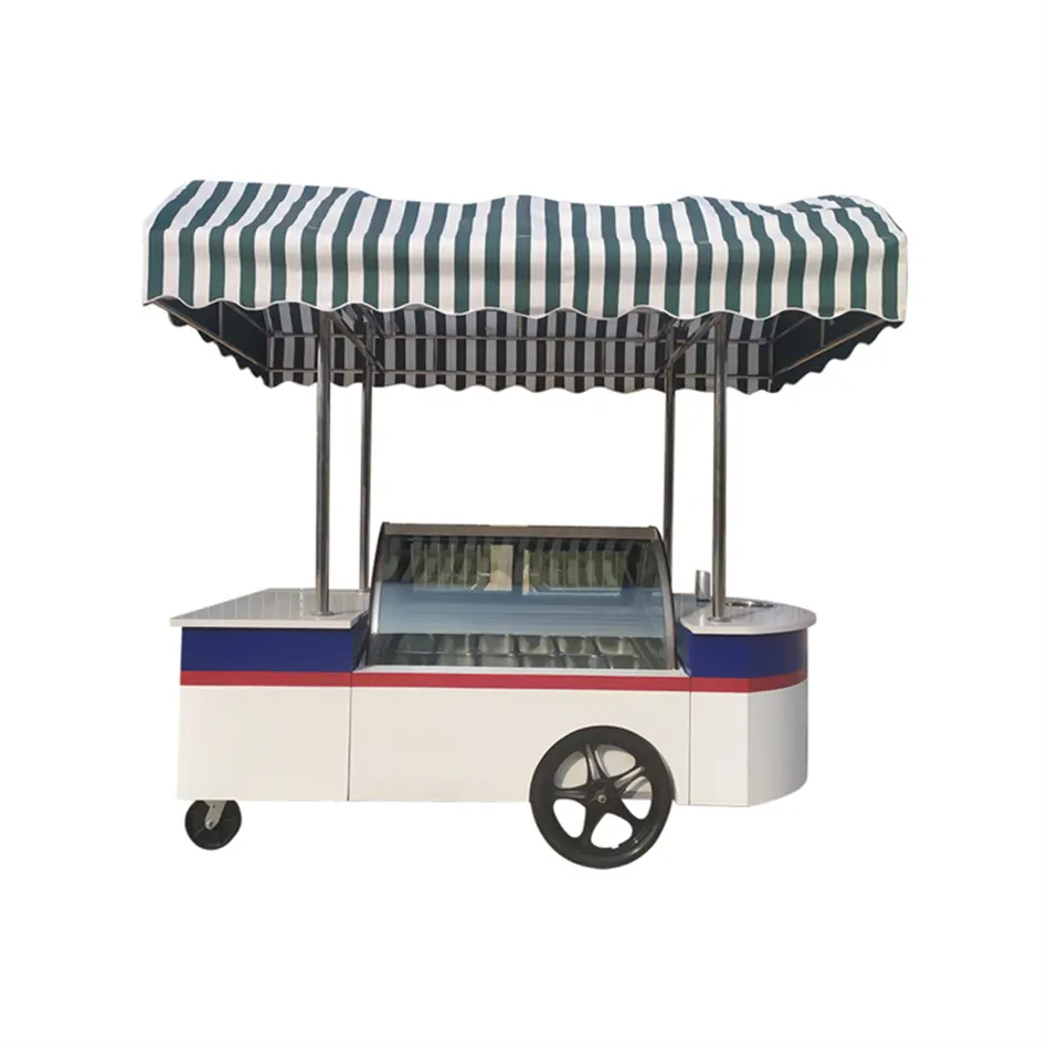 Sorvete portátil para crianças, carrinho de gelo portátil com estampa de carrinhos de gelo