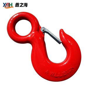 Exportqualität 1t-30t G80 Roter Geschmiedeter Augenhaken Augenhebezeug Kran-Augenhaken mit Sicherheitsverschluss - Product Image 2
