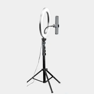 Triopo 10 Inch Mini Camera Telefoon En Tablet Selfie Stick Stand Statief Ringlamp Met Statief Standaard