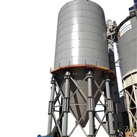 Silo per Cemento Verticale Wanchang 150t con Sistema di Rimozione Polvere Elettrico a 14 Sacchi, Silo per Polveri Imbullonato per Grandi Progetti Infrastrutturali