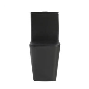 Modern <strong>Black</strong> Ceramic Integrated <strong>Toilet</strong> with a Soft-closed Cover square P-shaped Steam Trap for Villa Bathrooms or <strong>Toilets</strong> - Product Image 5