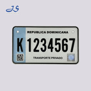 Placas de Matrícula de Vehículos de Licitación del Gobierno de Dominica, Placas de Matrícula con Número de Registro en Lámina Estampada en Caliente, Placa de Automóvil con Función de Seguridad - Product Image 2