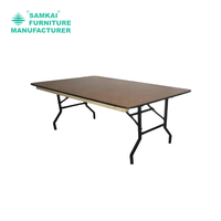 Table pliante SK-ZDZ-A005 prête pour les événements Cadre robuste rectangulaire en panneau laminé de 48 pouces