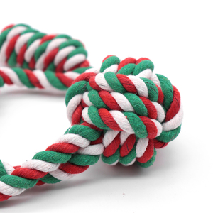 Juguetes de Cuerda de Algodón Navideños al por Mayor para Perros, Juguetes de Peluche Duraderos y Lindos para Mascotas, Resistentes a Mordidas, Regalo de Navidad en Bolsa - Product Image 1