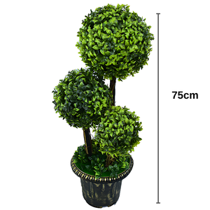 Bán Buôn Topiary Thường Xanh Cây Nhân Tạo Gỗ Hoàng Dương Cây Nhân Tạo Hình Cầu Nhà Máy Nồi Cho Trang Trí Nội Thất Bên - Product Image 5