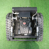 Mesin Pemotong Rumput Crawler Remote Control Harga Terjangkau Lebar Pemotongan 550MM Bertenaga Bensin untuk Segala Medan dan Kebun