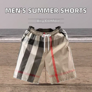 Wholesale 100% Polyester <b>Woven</b> Canvas Men's Casual Printed Waterproof Drawstring <b>Shorts</b> Pockets Quick Dry Breathable Summer Mid - Product Image 3