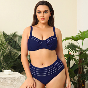 Maillot de bain Sexy grande taille pour femmes, <span class=keywords><strong>Bikini</strong></span>, taille haute, vente en gros, nouvelle collection, 2023 - Product Image 2