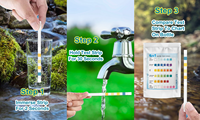 Kit d'analyse de l'eau 20-en-1 pour tester les bactéries, le pH, la dureté, les métaux lourds dans l'eau potable, l'eau du robinet, les aquariums, les piscines