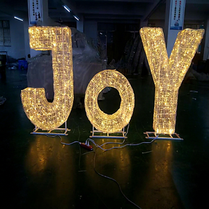 Lampes à lettres LED avec cadre métallique pour Noël, le Nouvel An, les festivals, l'entrée d'hôtel et la décoration d'événements festifs - Product Image 1