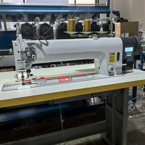 Machine à coudre industrielle à lit plat, automatique, haute vitesse, double aiguille, nouvelle, longueur de bras de 50 cm, pour utilisation en usine de fabrication - Product Image 3