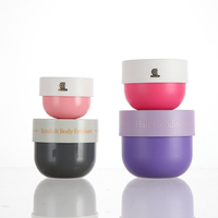 Pot en plastique PP coloré vide de 100 ml, 200 ml, 300 ml, 500 ml avec couvercle à vis pour l'emballage de produits de soin personnel