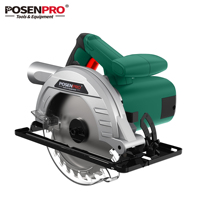Scie circulaire électrique industrielle 1200W 165mm 7-1/4 pouces pour la coupe du bois et du métal, usage bricolage