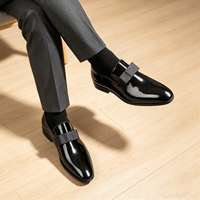 Luxuriöse Herren-Penny-Loafer aus Lackleder, Handgefertigte Slipper für Hochzeit, Business, Casual und Büro, Hochwertige Schuhe