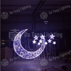 Lumière LED en forme de croissant de lune pour la décoration paysagère des fêtes de Noël et du Ramadan - Product Image 6