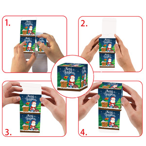 Nouvelles décorations de boîtes cadeaux de Noël, clips pour bonbons et friandises en forme de bonhomme de neige, emballages en papier pour cadeaux, fournitures pour fêtes - Product Image 2