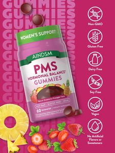 Gummies de vitamines PMS OEM/ODM à la pectine pour soulager le stress, les sautes d'humeur, gummies véganes pour équilibrer les hormones, gummies pour femmes - Product Image 5
