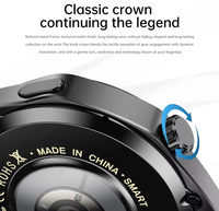 Montre intelligente de luxe pour homme avec écran tactile rond HD de 1,53 pouces, bracelet en métal et cuir, rappel de messages, haute qualité