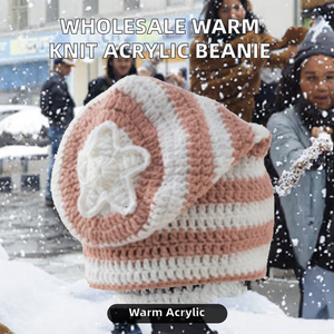 Bonnet d'hiver en acrylique tricoté chaud unisexe, doublé en satin de soie, avec nœuds de dessin animé, personnalisable, vente en gros - Product Image 2