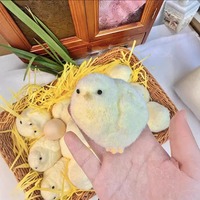 Mainan Penghilang Stres Lembut Lucu, Mainan Remas TPR untuk Anak, Laris Manis, Ayam Paskah Kawaii, Ayam Mochi Bulu Halus