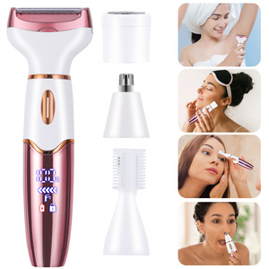 RF-9001 Appareil d'épilation électrique 4-en-1 pour femmes, pour les bras, les jambes, les aisselles et tout le corps, recharge USB, utilisation en camping-car, lavable - Product Image 2