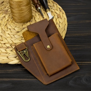 Borsa da Cintura Multifunzione in Vera Pelle per <span class=keywords><strong>Uomo</strong></span>, Custodia per Telefono Resistente con Gancio, Vendita all'Ingrosso - Product Image 2