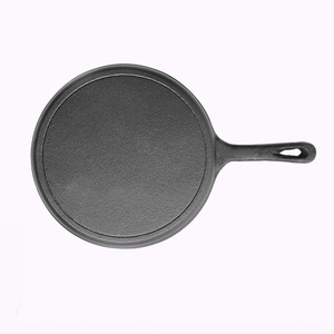กระทะเหล็กหล่อทรงกลม ด้ามจับเดี่ยว ทนทาน สำหรับทำอาหารกลางแจ้ง - Product Image 1