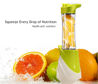 Nieuw Ontwerp Huishoudelijke Draagbare Juicer Blender Huishoudelijke Fruitmixer-Vier Bladen In 2d 600Ml Sapcentrifuge Beker