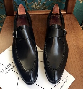 Nuevos Zapatos Formales de Negocios para Hombre, con Punta en Pico, de Cuero Genuino, Tipo Monk, Ligeros e Impermeables, para Oficina y Carrera Profesional - Product Image 5