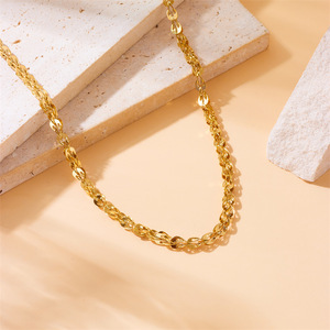 Gold Plated Stainless Steel Phoenix Tail Chain Necklace For Gift Fashion Jewelry - Product Image 2