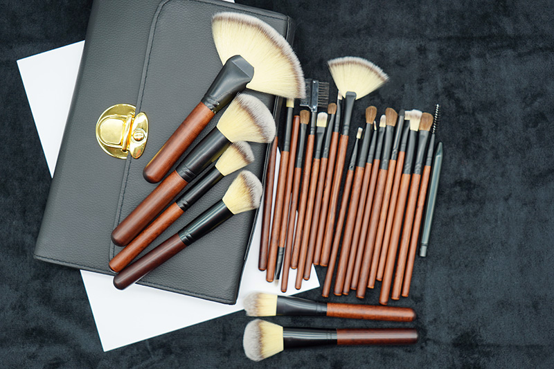 Best Unique Natural Logo Womens New Permanent Bling Full Large Soft Marble Makeup Disposable Beauty Tools Set Kits Blush Brush