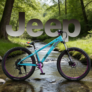 Vélo de montagne DP20 avec roulement de jante, axe intégré, pédales semi-aluminium antidérapantes JEEP, freins à disque hydrauliques, robuste - Product Image 1