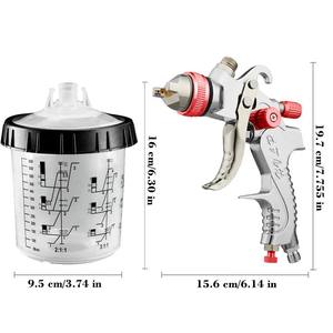 El juego de pistola de pintura en aerosol contiene 3 boquillas de 1,4/1,7/2,0mm y manómetro para pintura de automóviles - Product Image 5