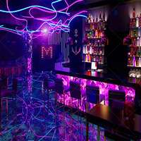 Comptoir de Bar LED Commercial à vendre, lumière LED rvb colorée, hôtel Bar comptoir boîte de nuit